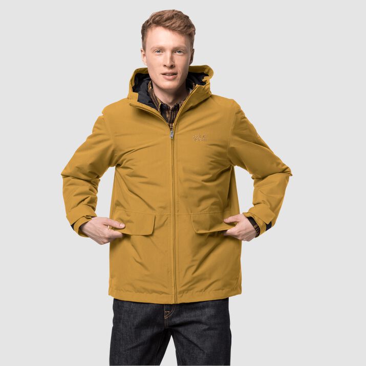 Jack Wolfskin Mens White Forest Winter Jacket Gold 489512FMX